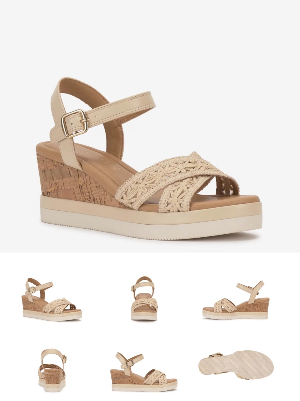 Crown Vintage Cream Veronia Wedge